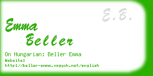 emma beller business card